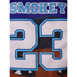 Court Classic, Men's #23 Embroidered Basketball Jersey - Retro 90s Hip Hop Style, Breathable Polyester Tank Top for Training & Competition, Machine Washable - Blue, Sizes S-3XL