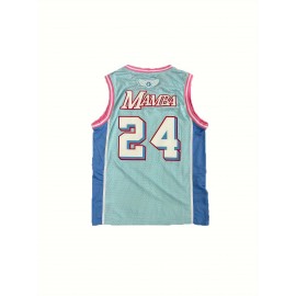 #24 Men's Basketball Jersey Light Blue Sports Training Jersey Breathable And Comfortable Vest S-3XL