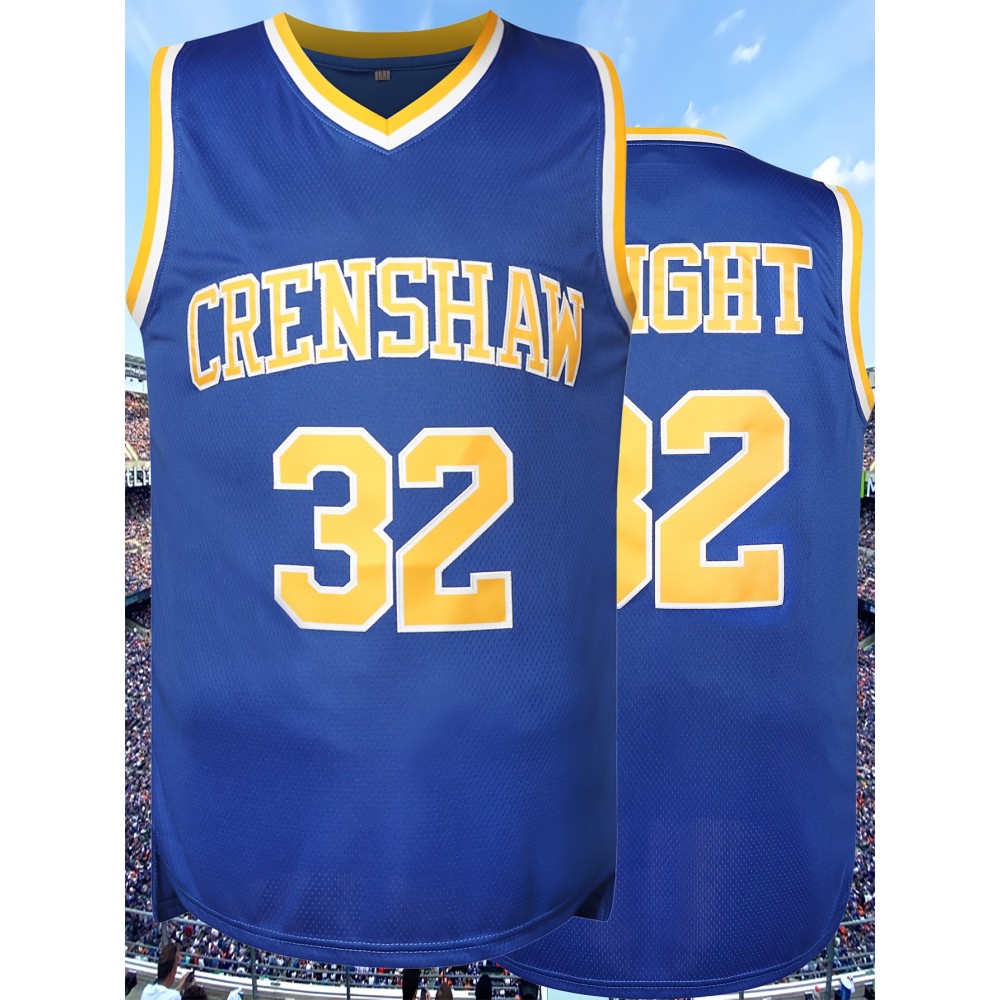 Men'S Basketball Shirt # 32 Blue Basketball Sweatshirt Suitable For Competition Training Team Sports Size S-XXXL