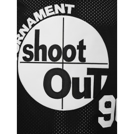 Men'S # 96 Black Basketball Shirt V-neck Design Breathable Polyester Fiber Suitable For Training, Competition, And Casual Wear Size S-3XL