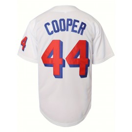 Men'S #44 Vintage Beers White Movie Baseball Jersey S-3XL