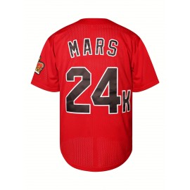 Men's #47 24K Baseball Jersey Magic Red Size S-XXXL Stitched Name And Number