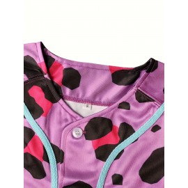 Pink Panther Baseball Jersey For Men, 90s Hip Hop Stitched Sports Fan Clothing For Party White Pink Purple S-3XL