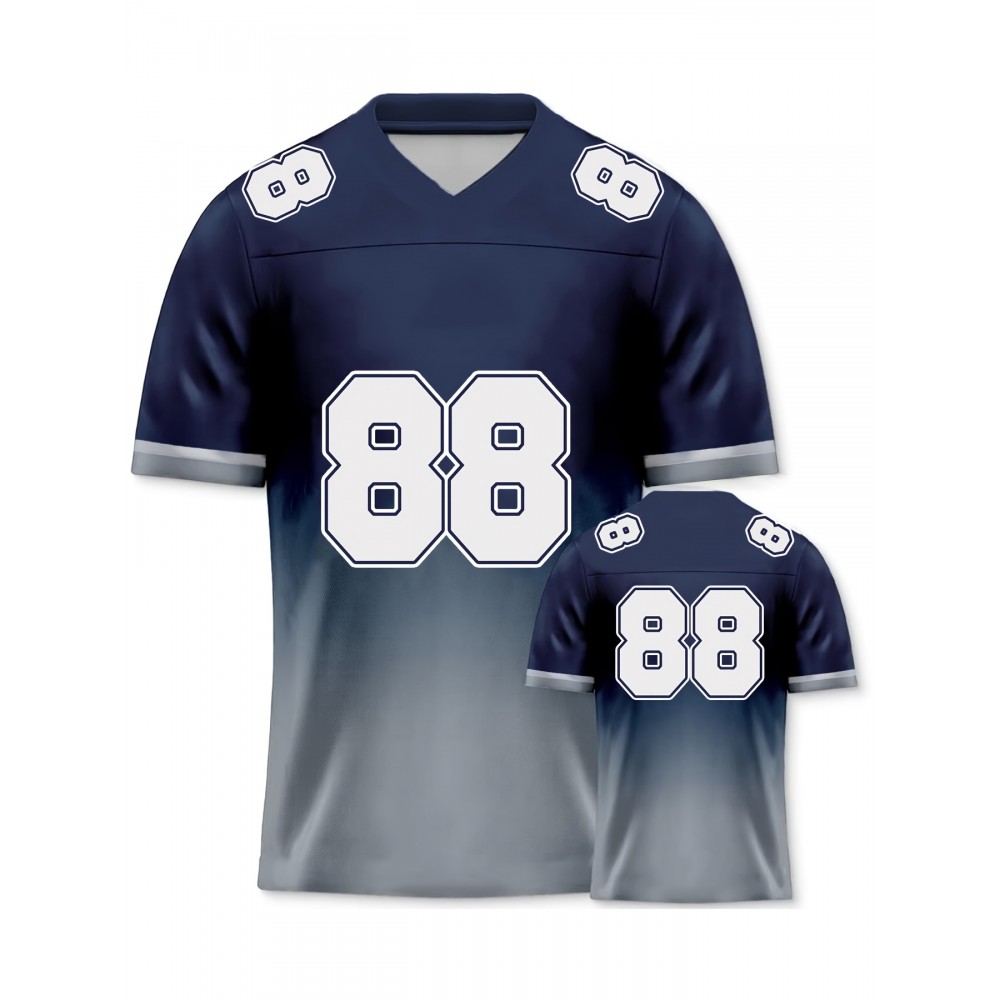 Men's Dallas #88 Polyester Football Jersey, V-Neck Short Sleeve Sports Shirt, Breathable Moisture Wicking Knit Fabric, Casual Outdoor Hiking & Training Top, Regular Fit for Adults & Teens, Spring/Summer/Fall - Machine Washable