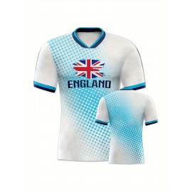 Professional Sports Fabric Men'S Creative Pattern Print Country Home Soccer Jersey T-shirt