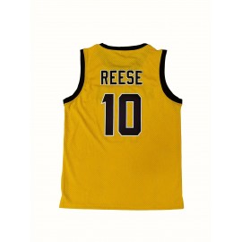 10 Men's Basketball Suit Sports Training Jersey Yellow Breathable Comfortable Tank Top S-3XL