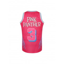 3 Basketball Jersey Stitched Men's Sports Shirt Polyester Round Neck Retro Blue Top White, Blue, Pink S-3XL