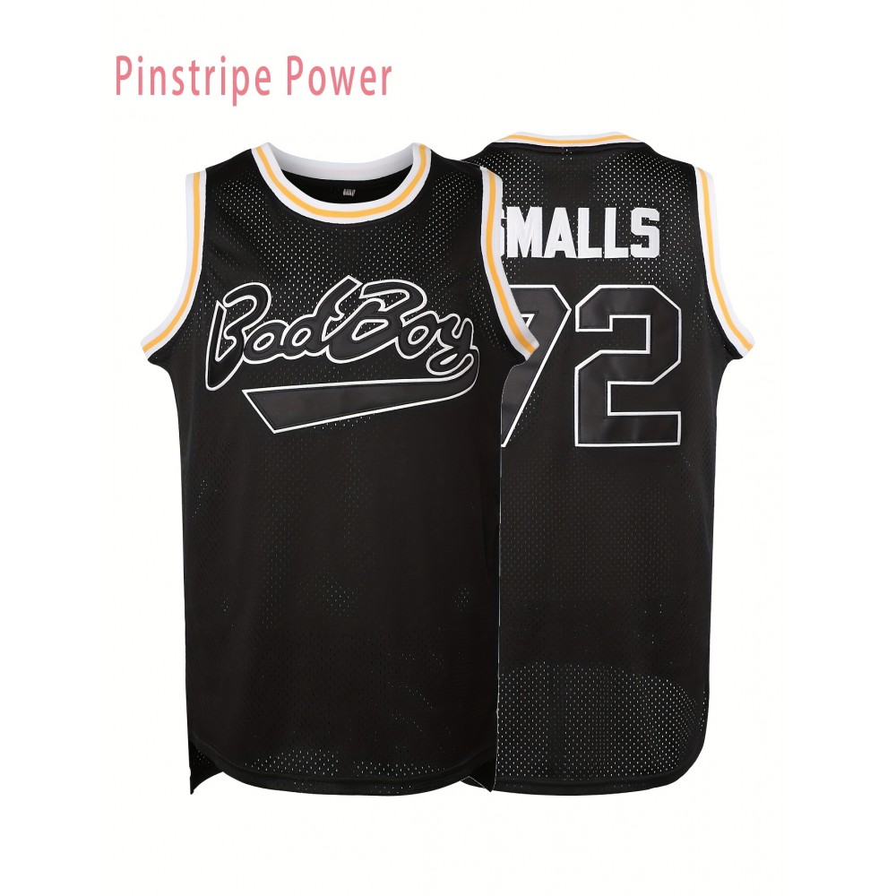Men'S # 72 Black Breathable Basketball Jersey, Casual Sports Sleeveless Vest, Polyester Fiber Round Neck, Perfect For Team Sports, Outdoor Activities, Size S-3XL