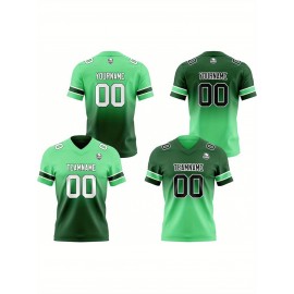 Customized plus-size Women's football jerseys, personalized team and digital number football short-sleeved shirts as gifts for female fans