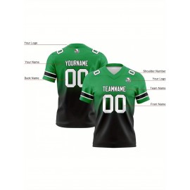 Customized plus-size Women's football jerseys, personalized team and digital number football short-sleeved shirts as gifts for female fans