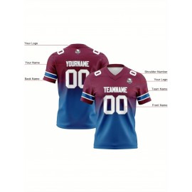 Customized plus-size Women's football jerseys, personalized team and digital number football short-sleeved shirts as gifts for female fans
