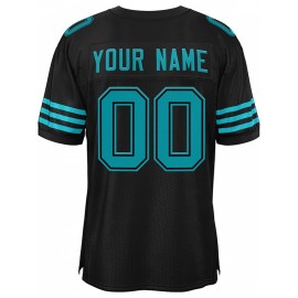 Customizable Football Jersey - Personalized Name & Number, V-Neck, Short Sleeve, Breathable Mesh Fabric, Team Colors with Bold 