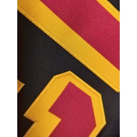 Customizable Women'S Plus Size Football Jersey - Personalized Team Name & Number, V-Neck, Short Sleeve, Breathable Fabric for Outdoor Sports, Black with Yellow Accents, Custom Football Jersey, Casual Sportswear, Sporty Design, Comfortable Fit