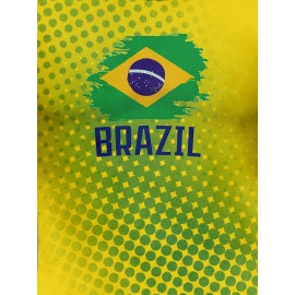 Professional Sports Fabric Women's Creative Graphic Print South American National Team Football Jersey T-Shirt, As Gifts For Sports Fans