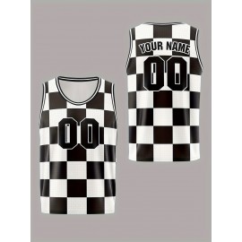 Customizable Kids Basketball Vest, Polyester 100% Knit Fabric, Breathable & Washable, Loose Fit Sports Vest with Personalized Name & Number, Ideal for Training, Parties, Outdoor Activities - Spring/Summer/Fall