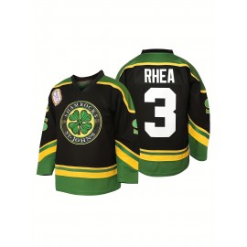 3 Ross The BOSS Rhea Hockey Jersey for Men, ST John's Shamrocks Stitched with EMHL Patch Green Black