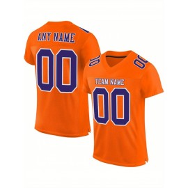 Customized large-sized black football jerseys, Women's sports uniforms and sweatshirts, personalized team names and numbers