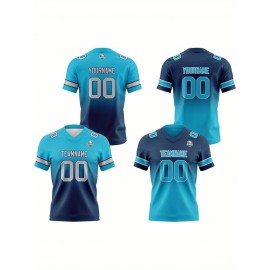 Customized plus-size Women's football jerseys, personalized team and digital number football short-sleeved shirts as gifts for female fans