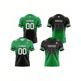 Customized plus-size Women's football jerseys, personalized team and digital number football short-sleeved shirts as gifts for female fans