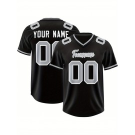 Custom Football Jersey Personalized with Team Name & Number - Women's Large Size Sports Shirt, Navy Blue & Red Color Scheme, Non-Stretch Fabric for Soccer, Team Uniforms, Gifts - Easy-Care Athletic Apparel, Sleeve Stripes, Detailing